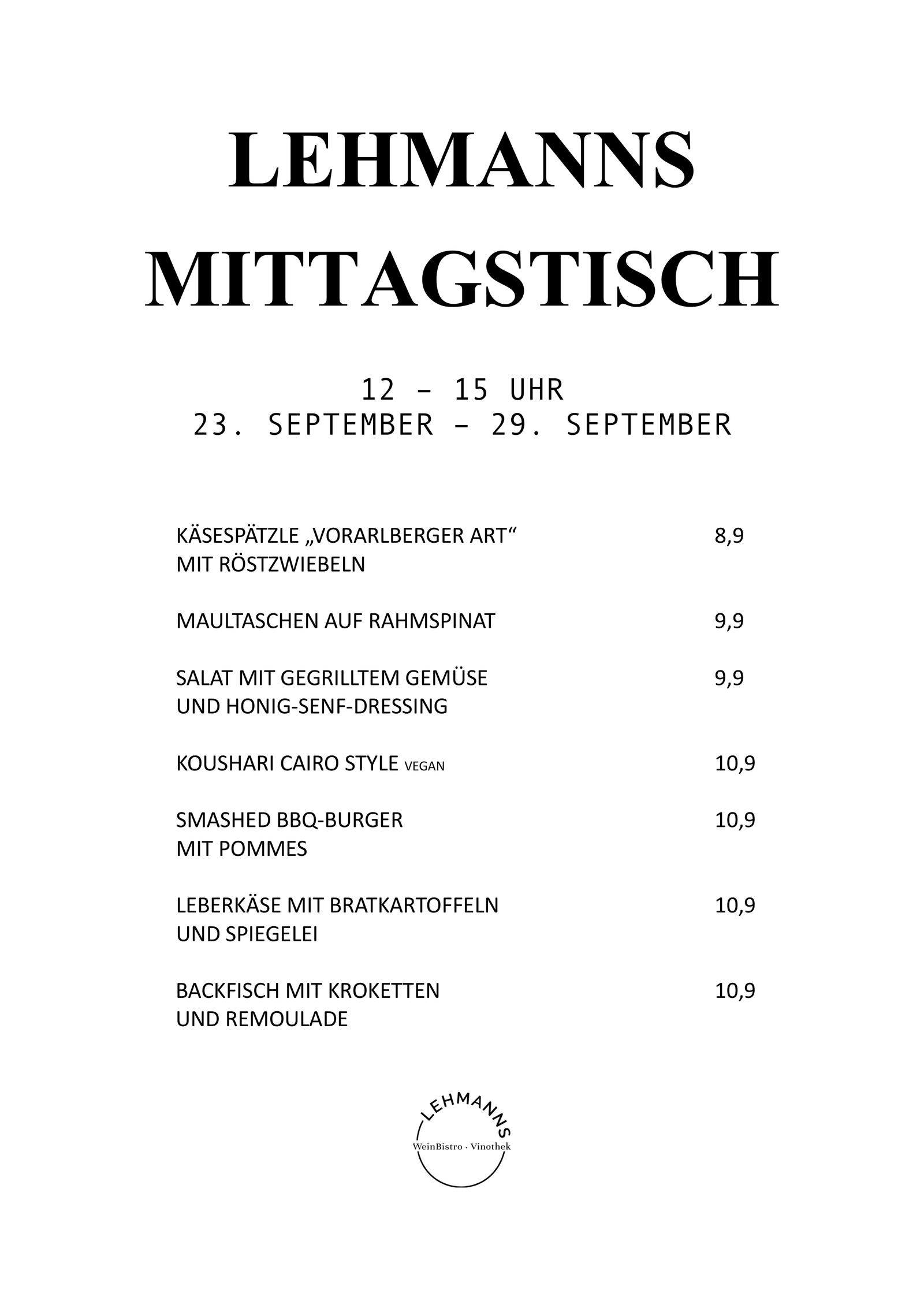 Mittagstisch Lehmanns