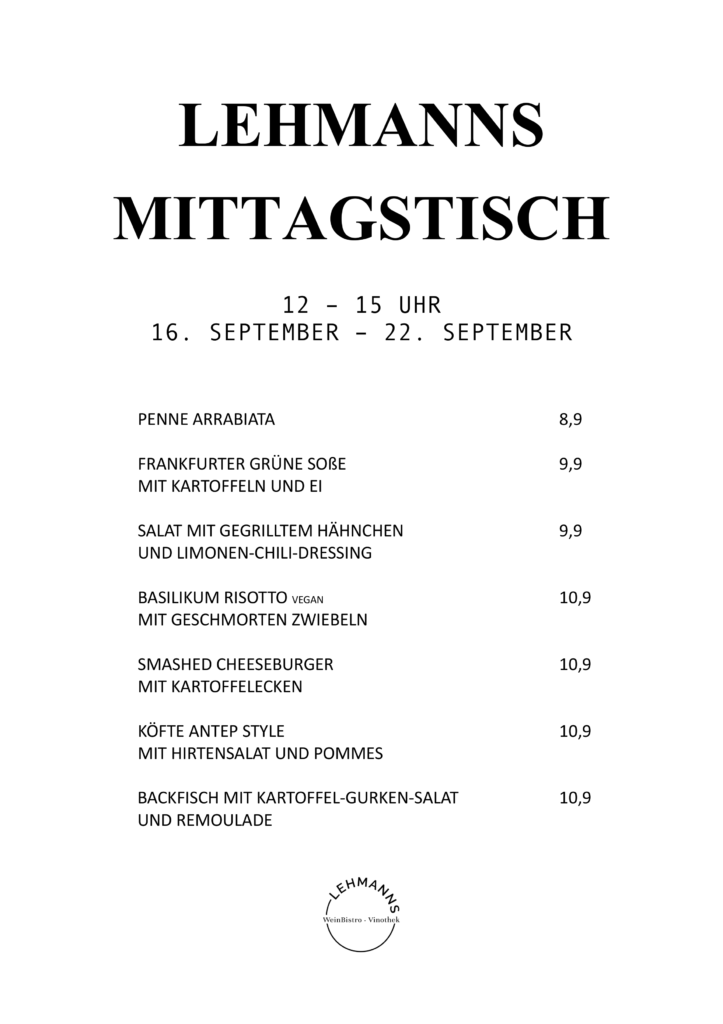 Mittagstisch Lehmanns