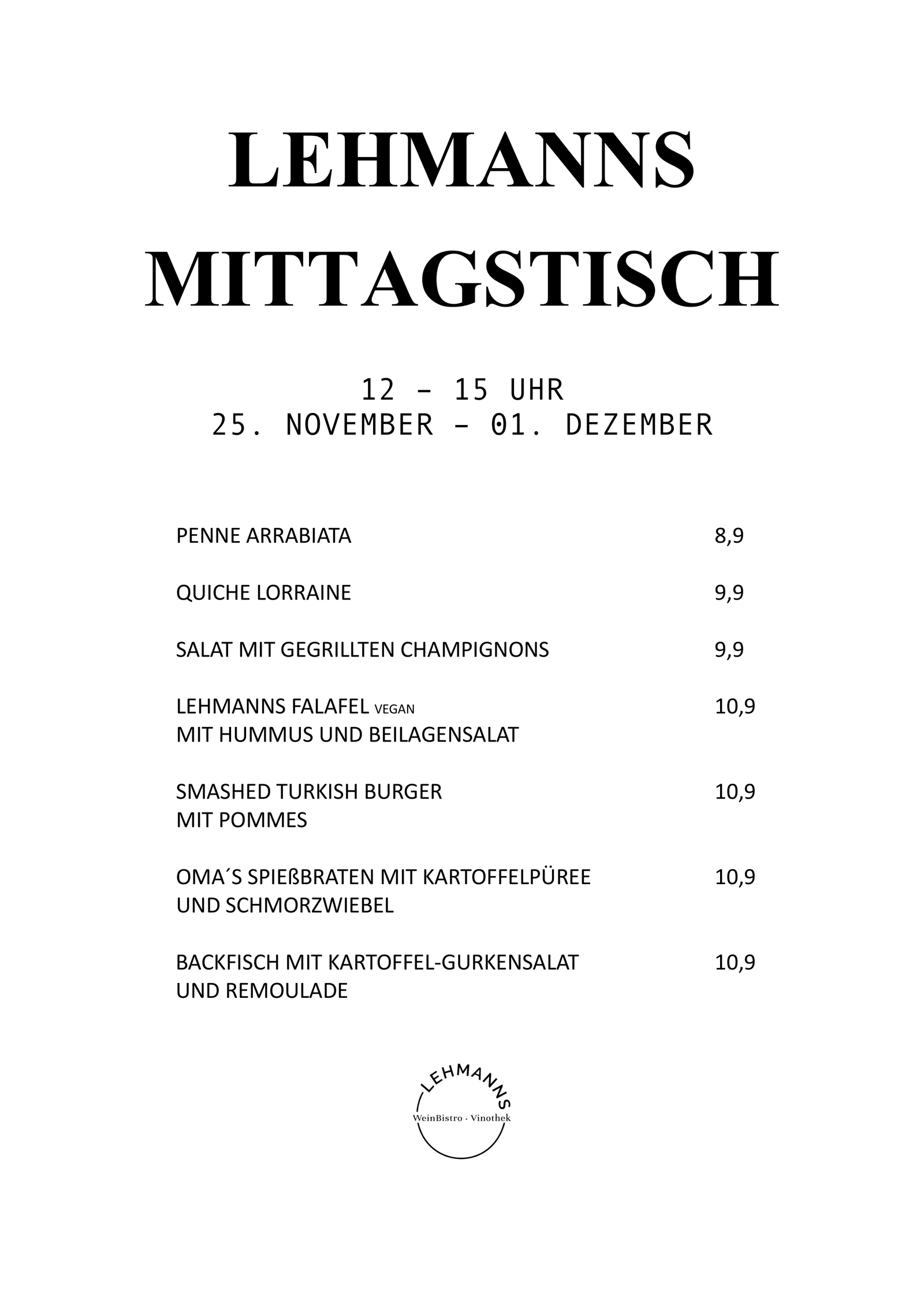 Mittagstisch Lehmanns