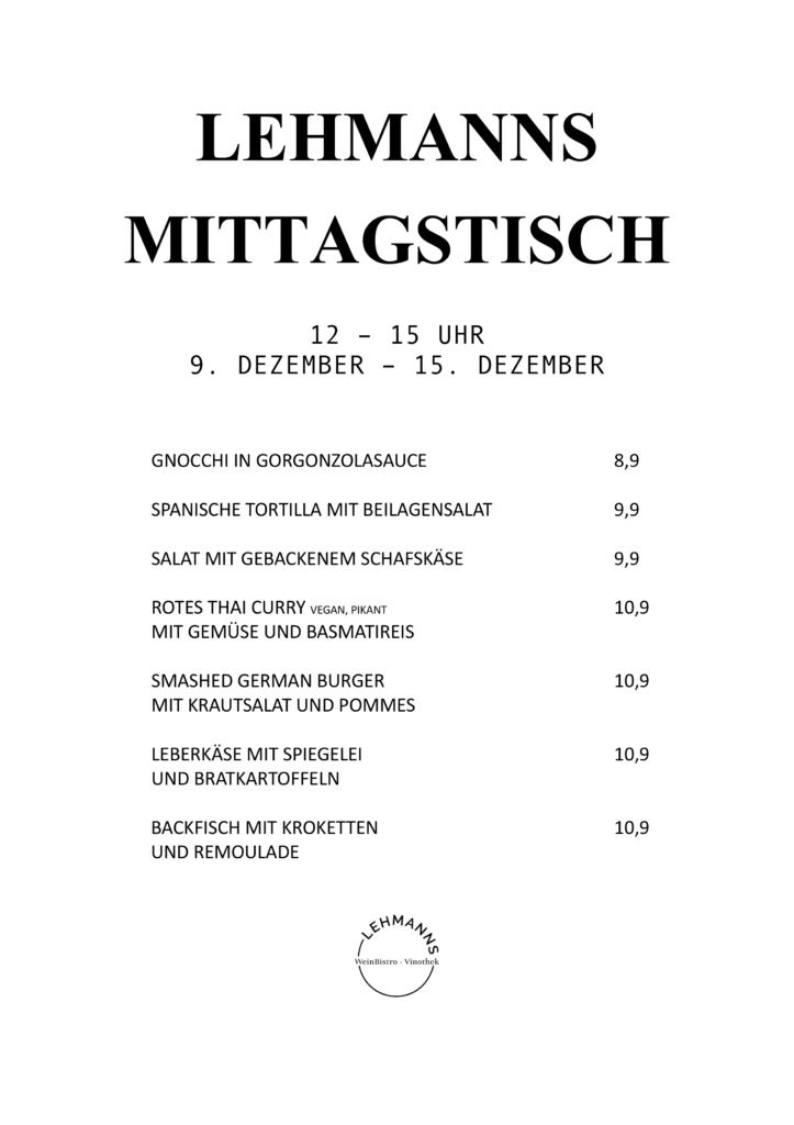 Mittagstisch Lehmanns