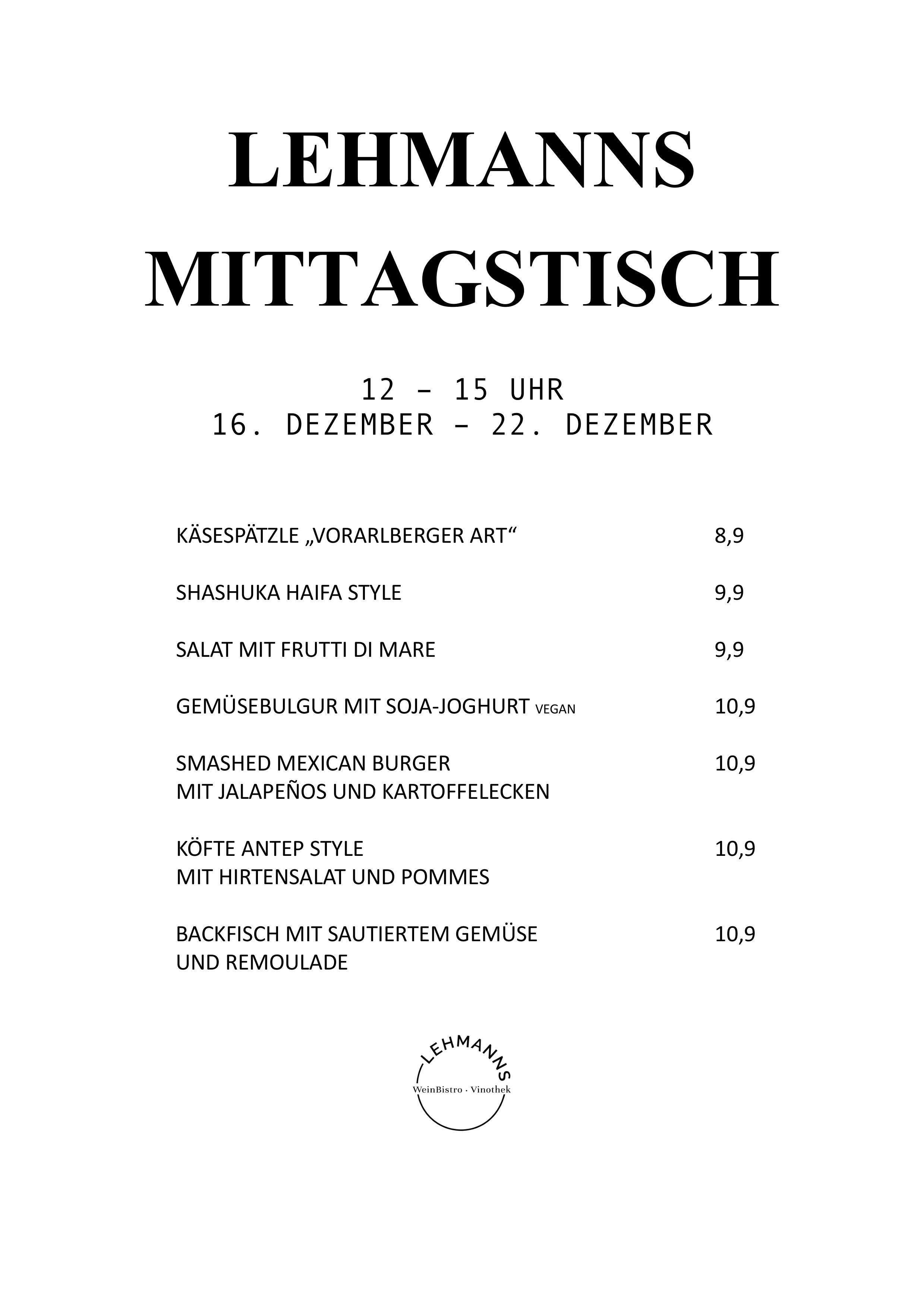 Mittagstisch Lehmanns