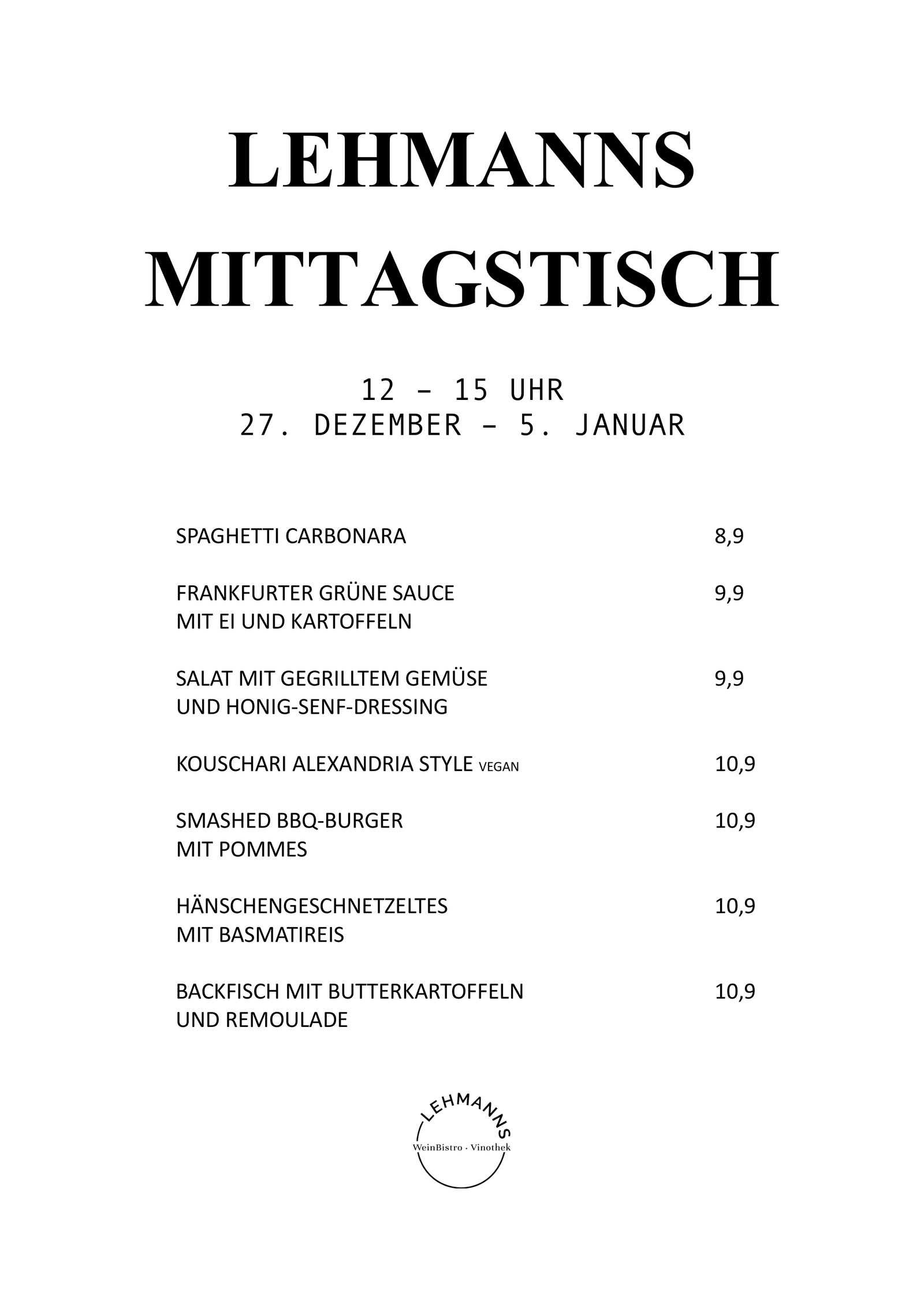 Mittagstisch Lehmanns