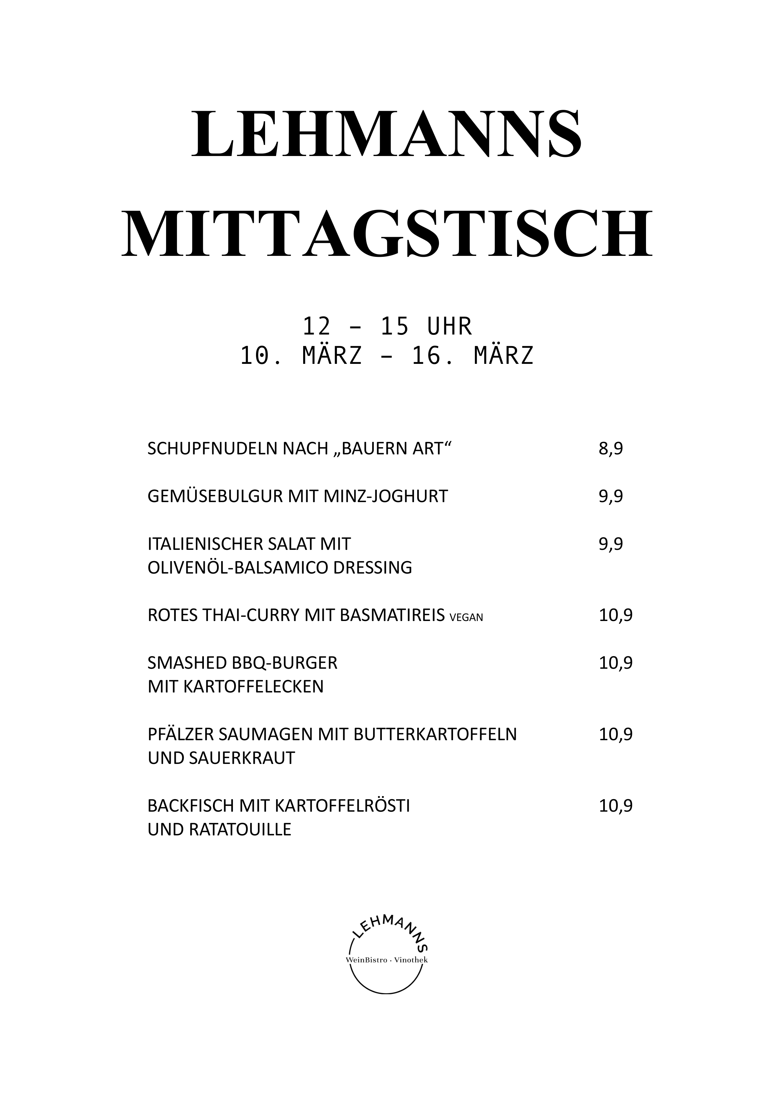 Mittagstisch Lehmanns