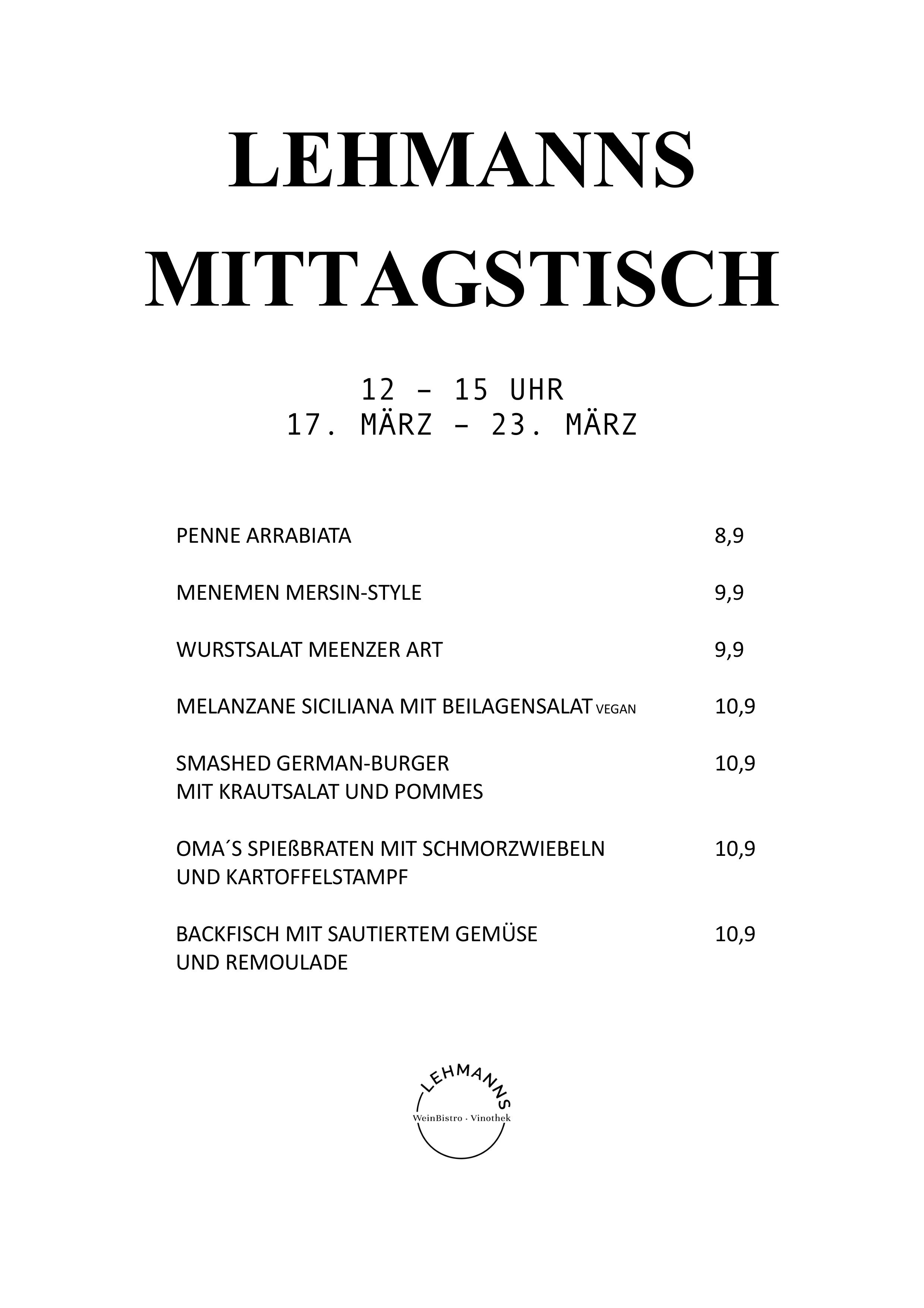 Mittagstisch Lehmanns