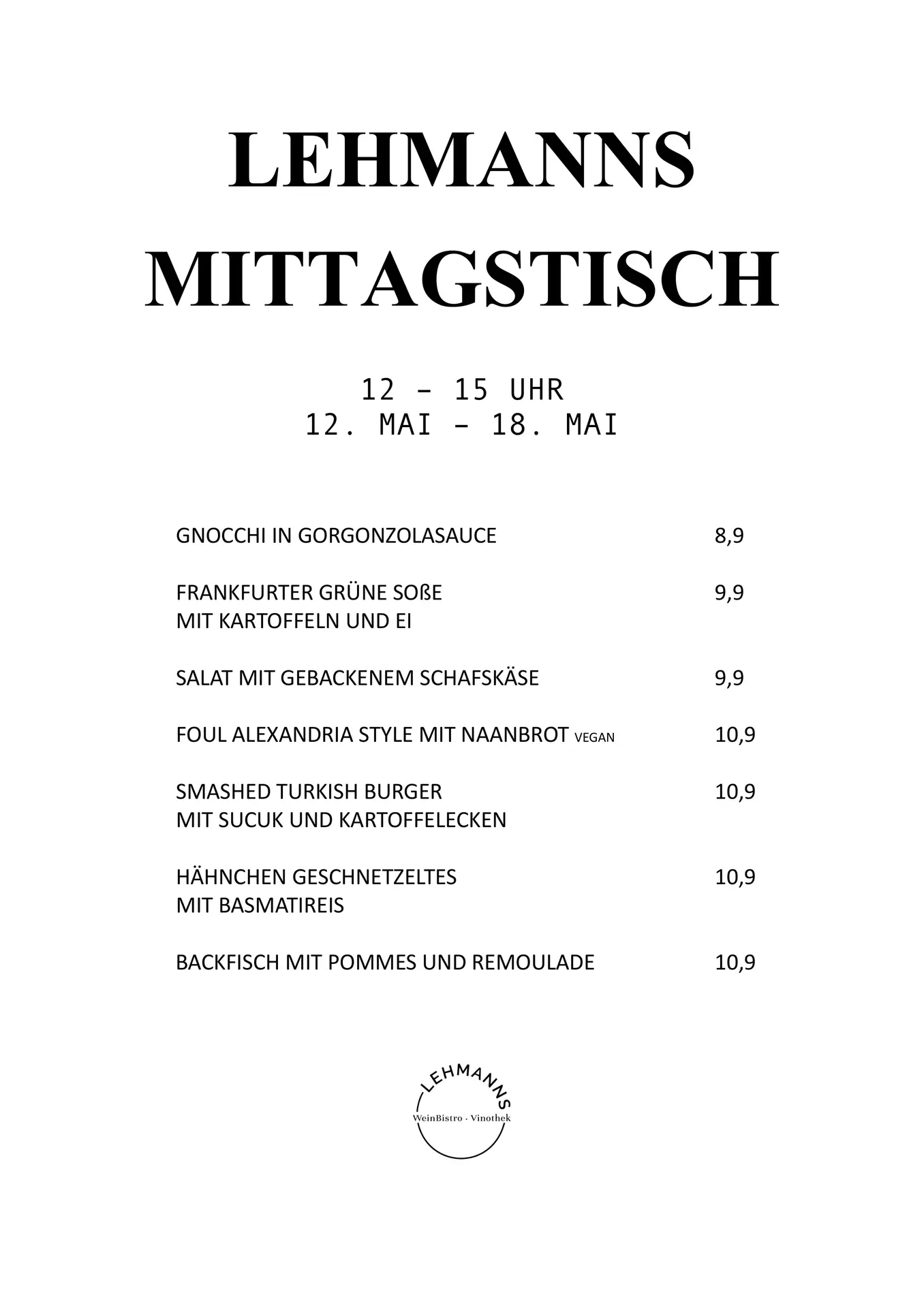 Mittagstisch Lehmanns