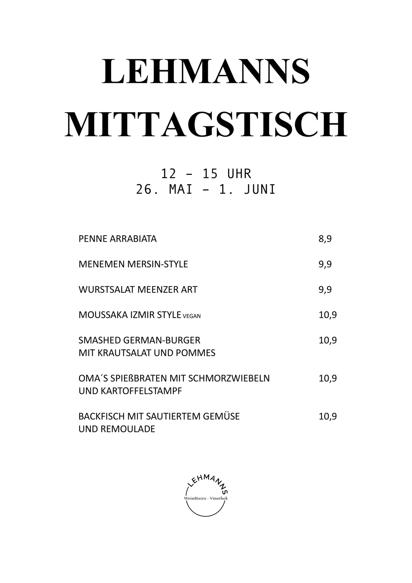 Mittagstisch Lehmanns