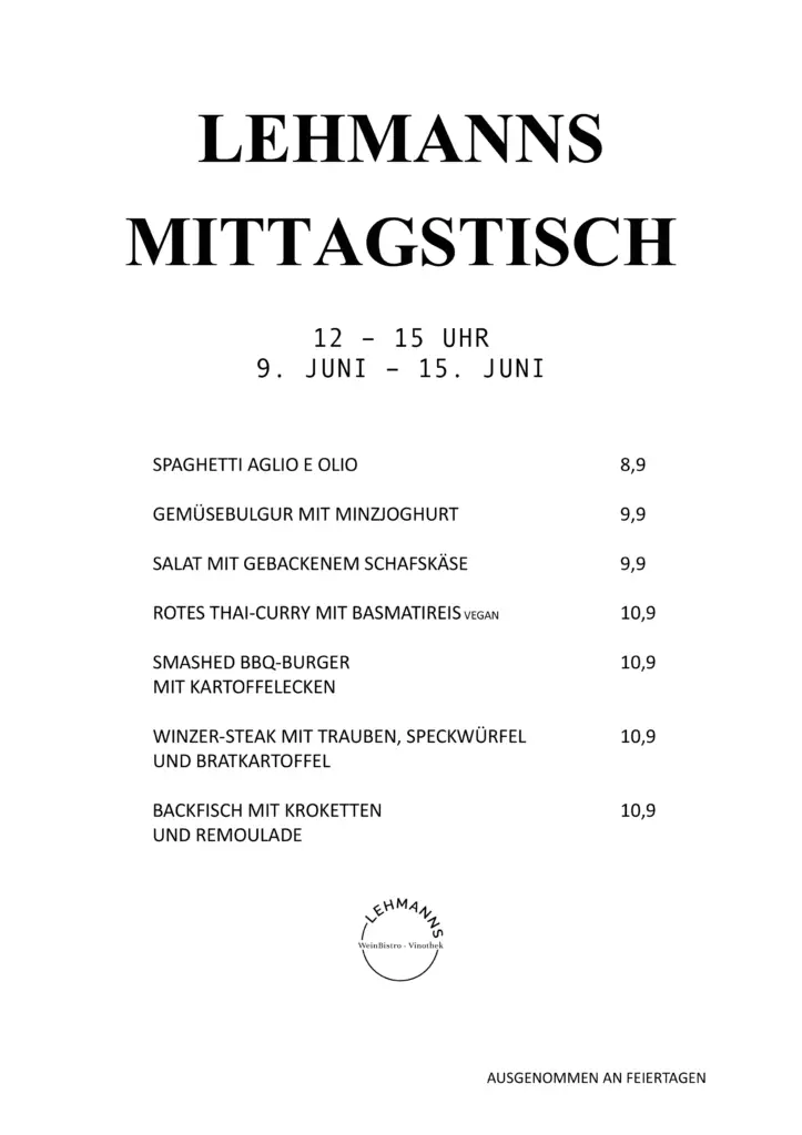 Mittagstisch Lehmanns