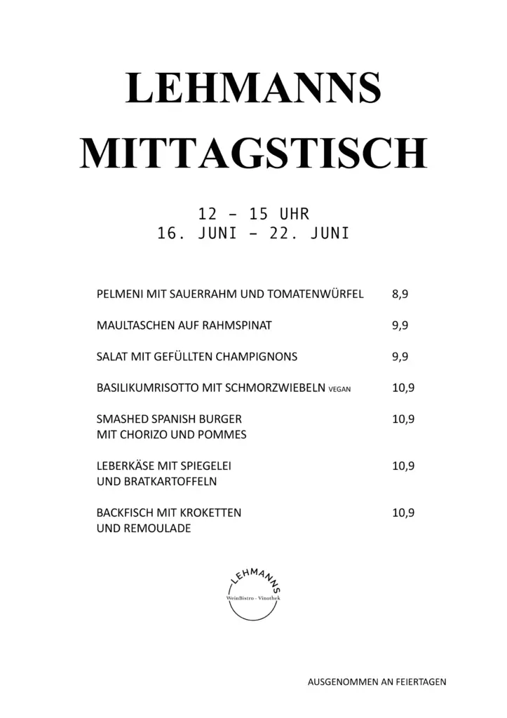 Mittagstisch Lehmanns