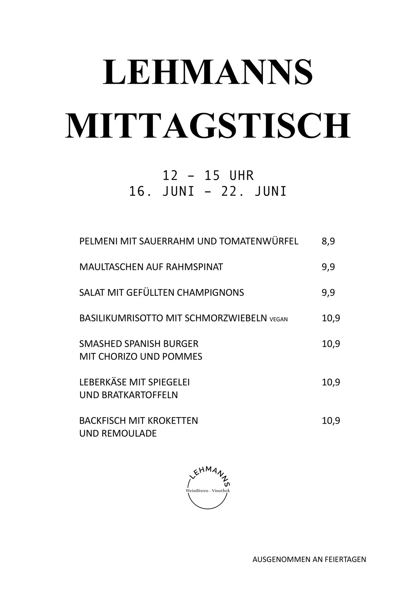 Mittagstisch Lehmanns