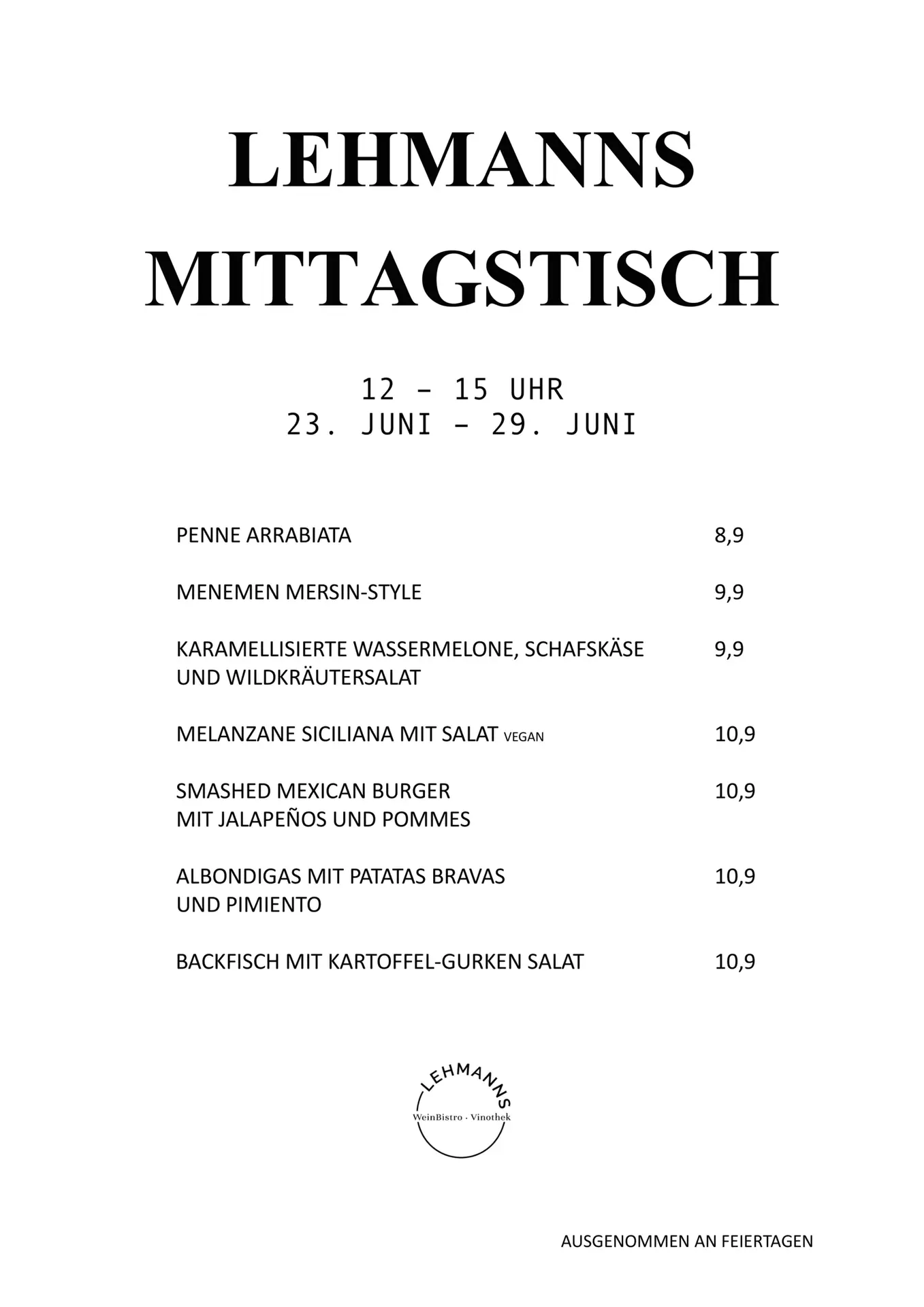 Mittagstisch Lehmanns