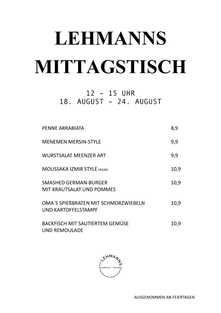 Mittagstisch Lehmanns