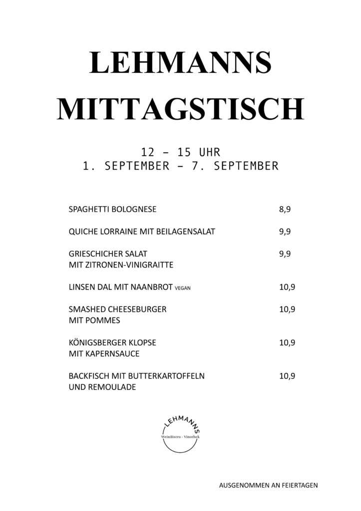 Mittagstisch Lehmanns