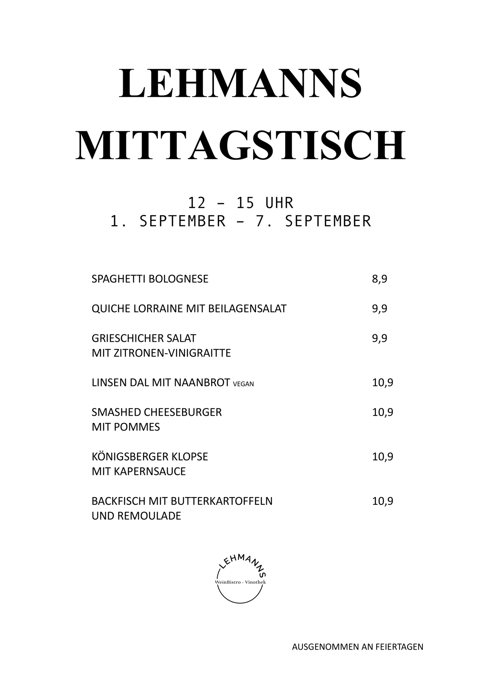 Mittagstisch Lehmanns