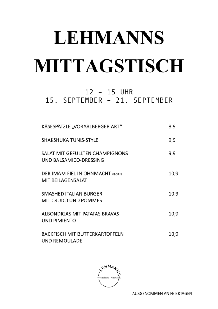Mittagstisch Lehmanns