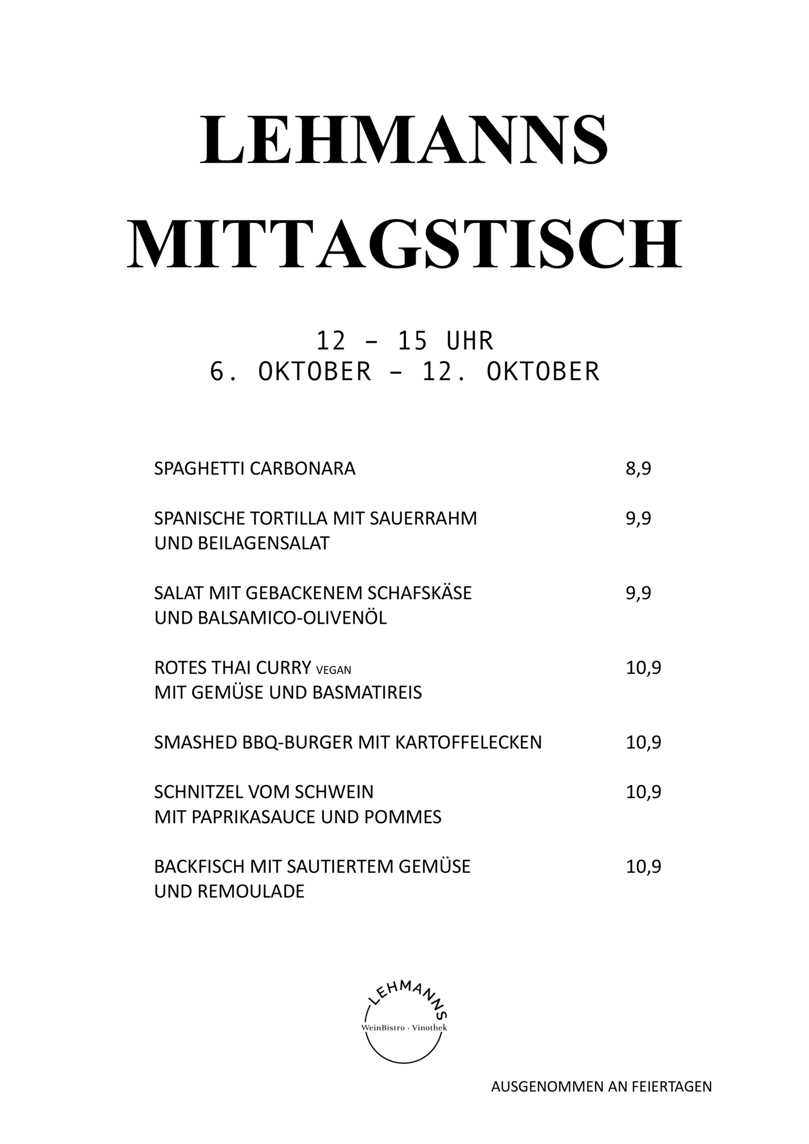 Mittagstisch Lehmanns