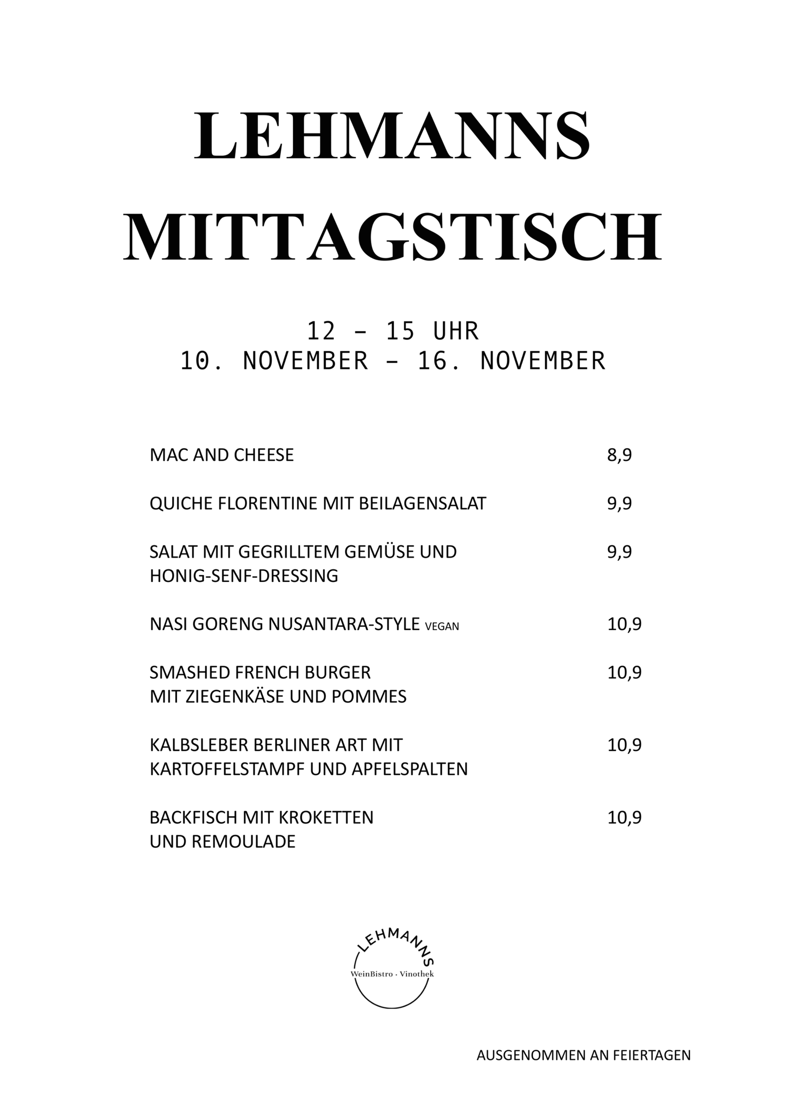 Lehmanns Mittagstisch