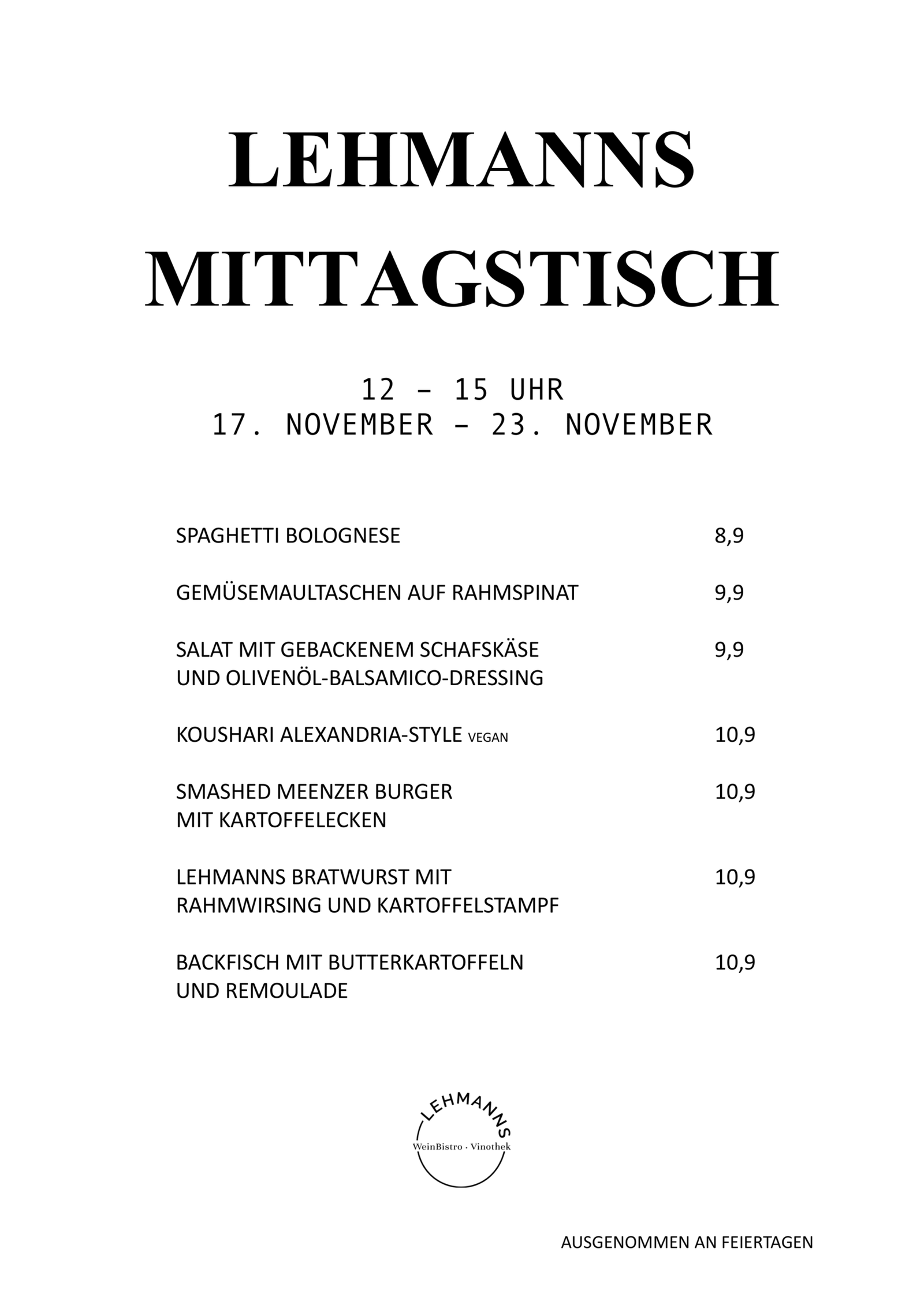 Lehmanns Mittagstisch