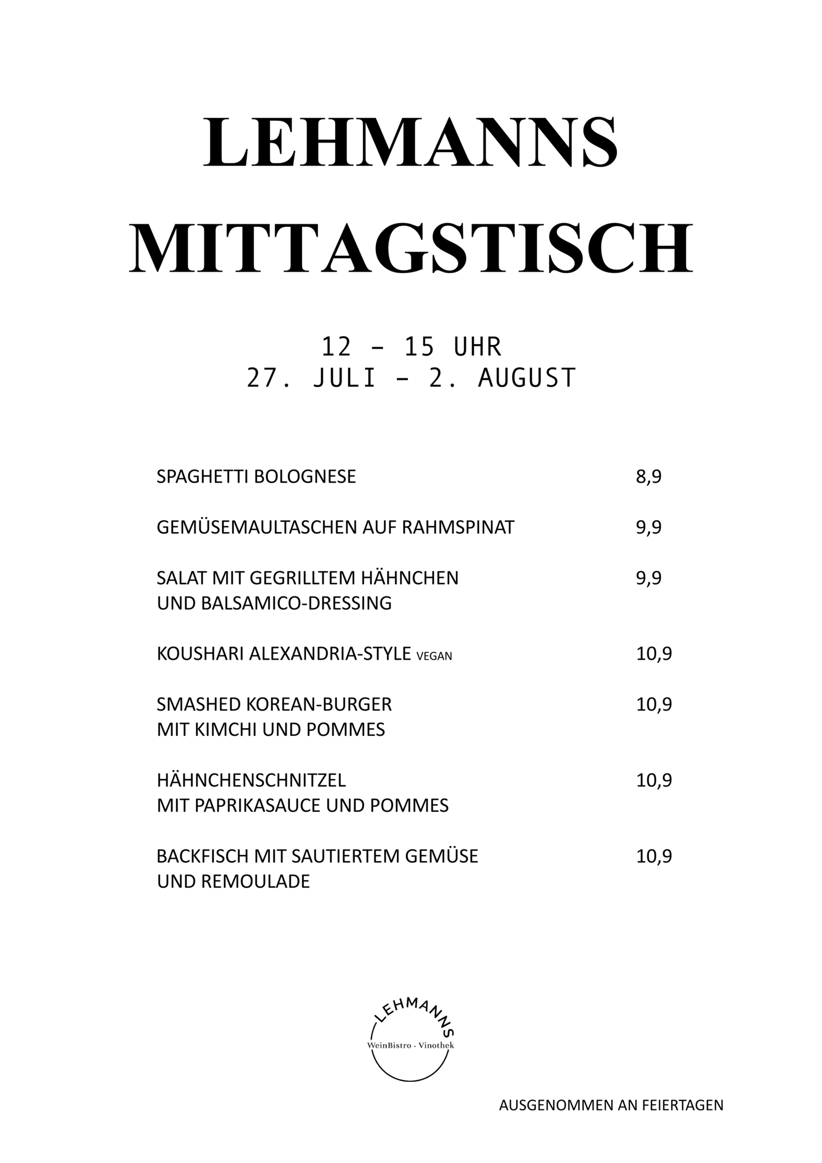 Lehmanns Mittagstisch