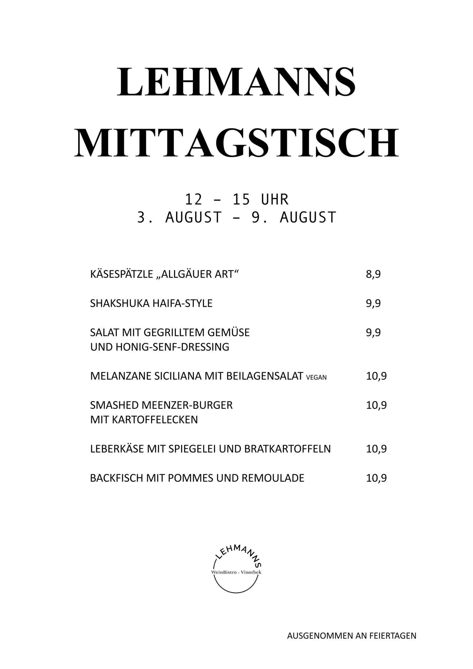 Lehmanns Mittagstisch